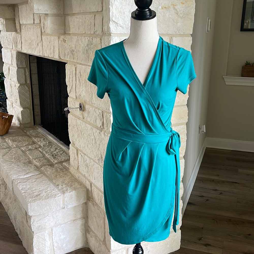 Banana Republic Green Wrap Dress